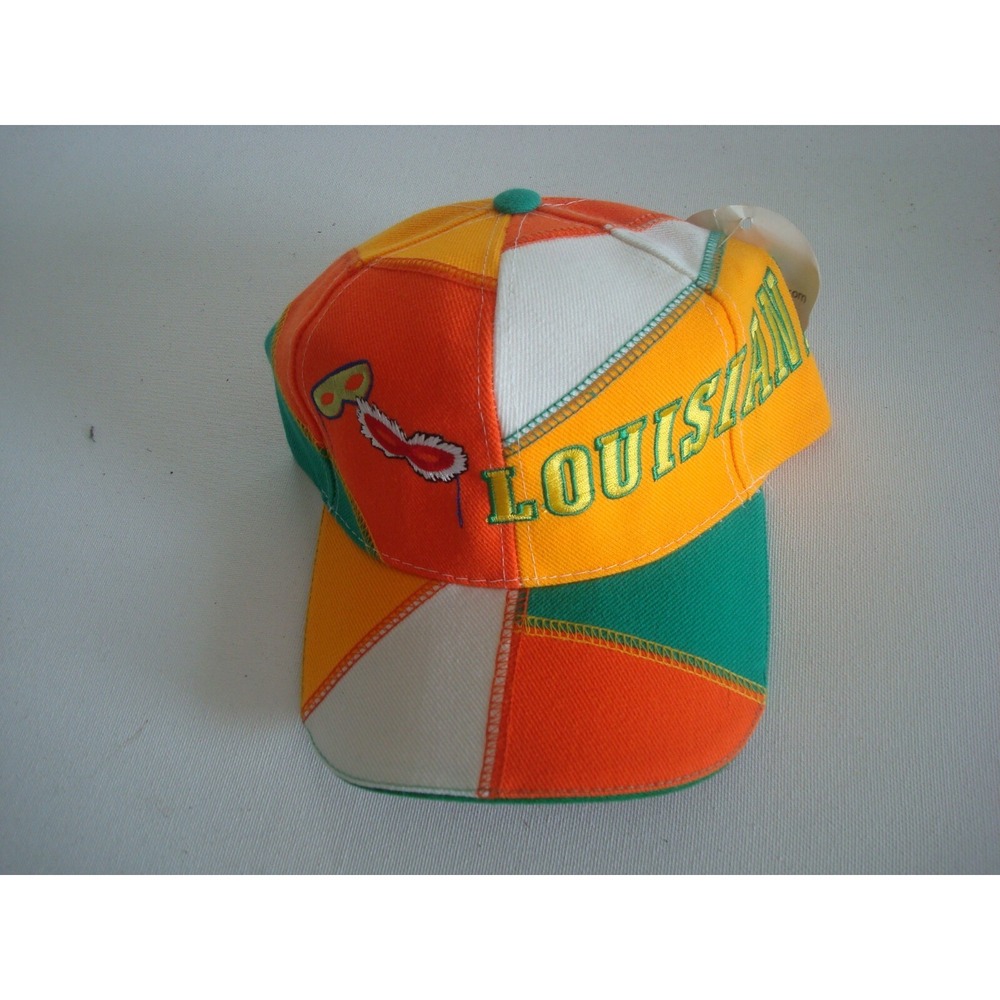 NEW ORLEANS LOUISIANA MARDI GRAS GOLF STRAPBACK DEADSTOCK HAT CAP VINTAGE R1